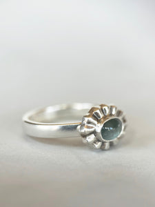 Blue Tourmaline Ring in Sterling Silver