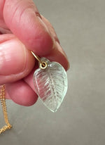 Load and play video in Gallery viewer, 18K Gold Aquamarine Leaf Charm
