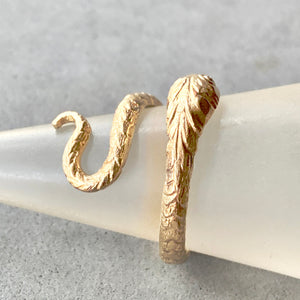 14K Gold Victorian Snake ring