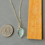 Load image into Gallery viewer, 18K Gold Aquamarine Leaf Charm
