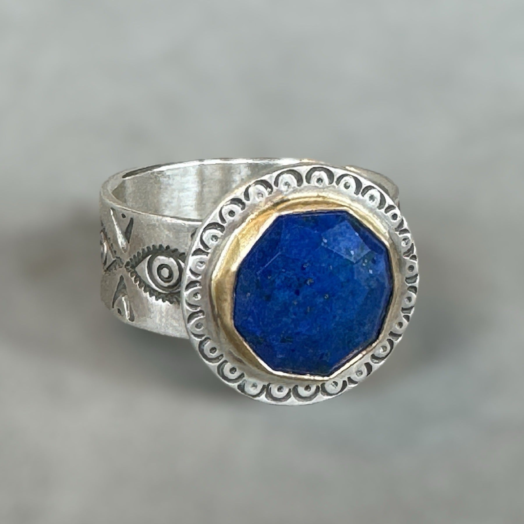 Lapis Lazuli Ring with 18K gold bezel