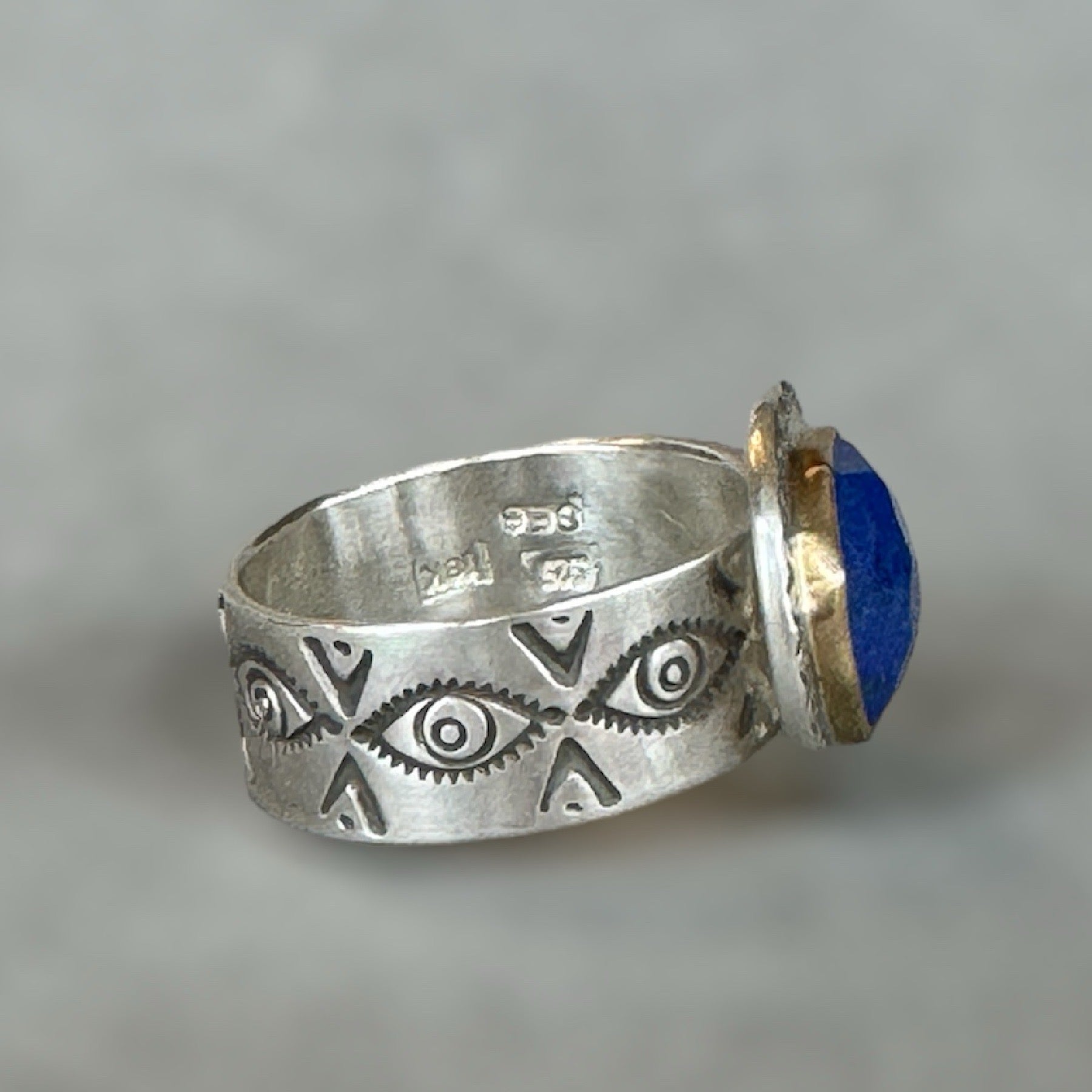 Lapis Lazuli Ring with 18K gold bezel