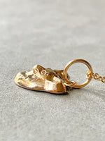 Load image into Gallery viewer, Gold Fox Charm with Diamond Eyes, 10K
