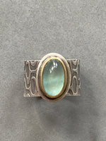 Load image into Gallery viewer, Aquamarine Mid Century Ring

