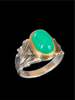 Load image into Gallery viewer, Chrysoprase Leaf Ring

