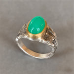 Load image into Gallery viewer, Chrysoprase Leaf Ring
