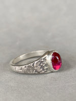 Load image into Gallery viewer, Tourmaline with Lotus Flower Signet Ring
