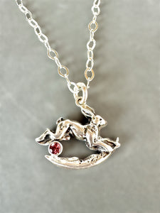 Rabbit Jumping over the Moon pendant