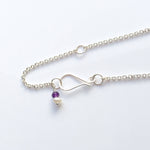 Load image into Gallery viewer, Amethyst Crystal Pendant, sterling silver, stalacite, purple crystal
