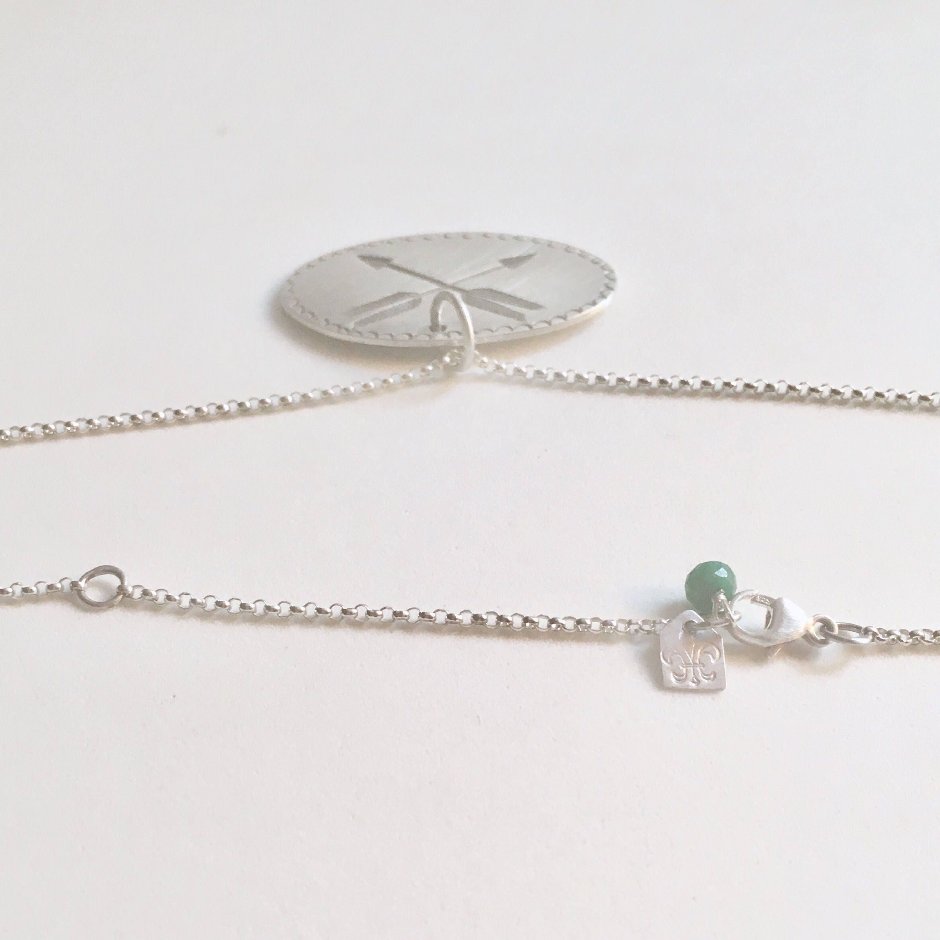 Double Arrow Stamped Pendant