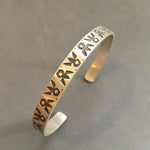 Load image into Gallery viewer, Stamped Cuff Bracelet in Sterling Silver
