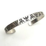 Load image into Gallery viewer, Stamped Cuff Bracelet in Sterling Silver
