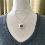 Load image into Gallery viewer, Snowflake Amethyst Crystal pendant necklace in sterling silver, raw stone
