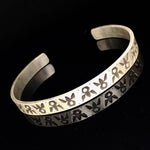 Load image into Gallery viewer, Stamped Cuff Bracelet in Sterling Silver
