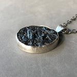 Load image into Gallery viewer, Black Tourmaline Raw Stone Pendant
