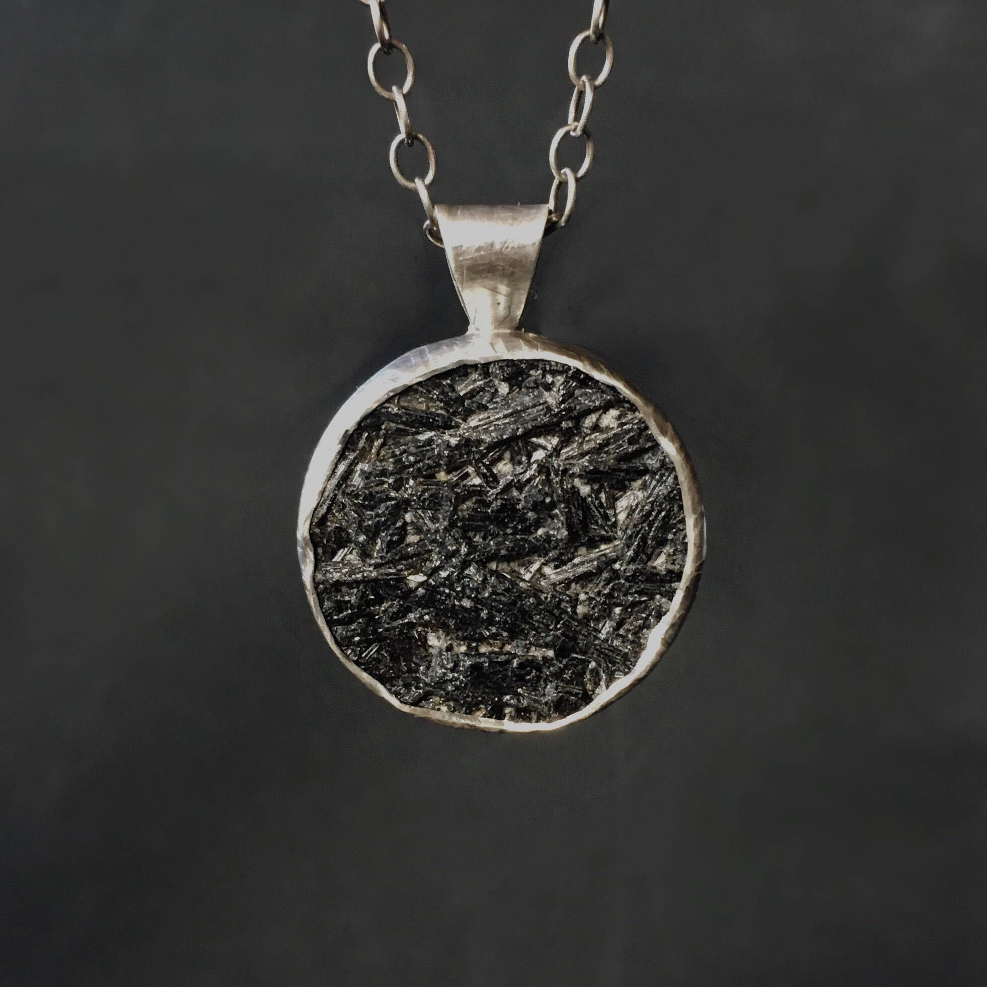 Black Tourmaline Raw Stone Pendant