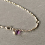 Load image into Gallery viewer, Amethyst Statement Necklace, hand carved, February birthstone, purple, raw stone
