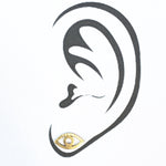 Load image into Gallery viewer, 18K Gold Eye Stud Earrings, all seeing eye, third eye, evil eye, gold studs
