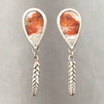 Load image into Gallery viewer, Agua Nueva Agate Earrings with Succulents
