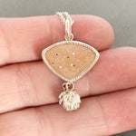 Load image into Gallery viewer, Peach Druzy with Succulent
