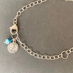 Load image into Gallery viewer, Larimar Charm Necklace, Seahorse, Sand Dollar, sterling silver
