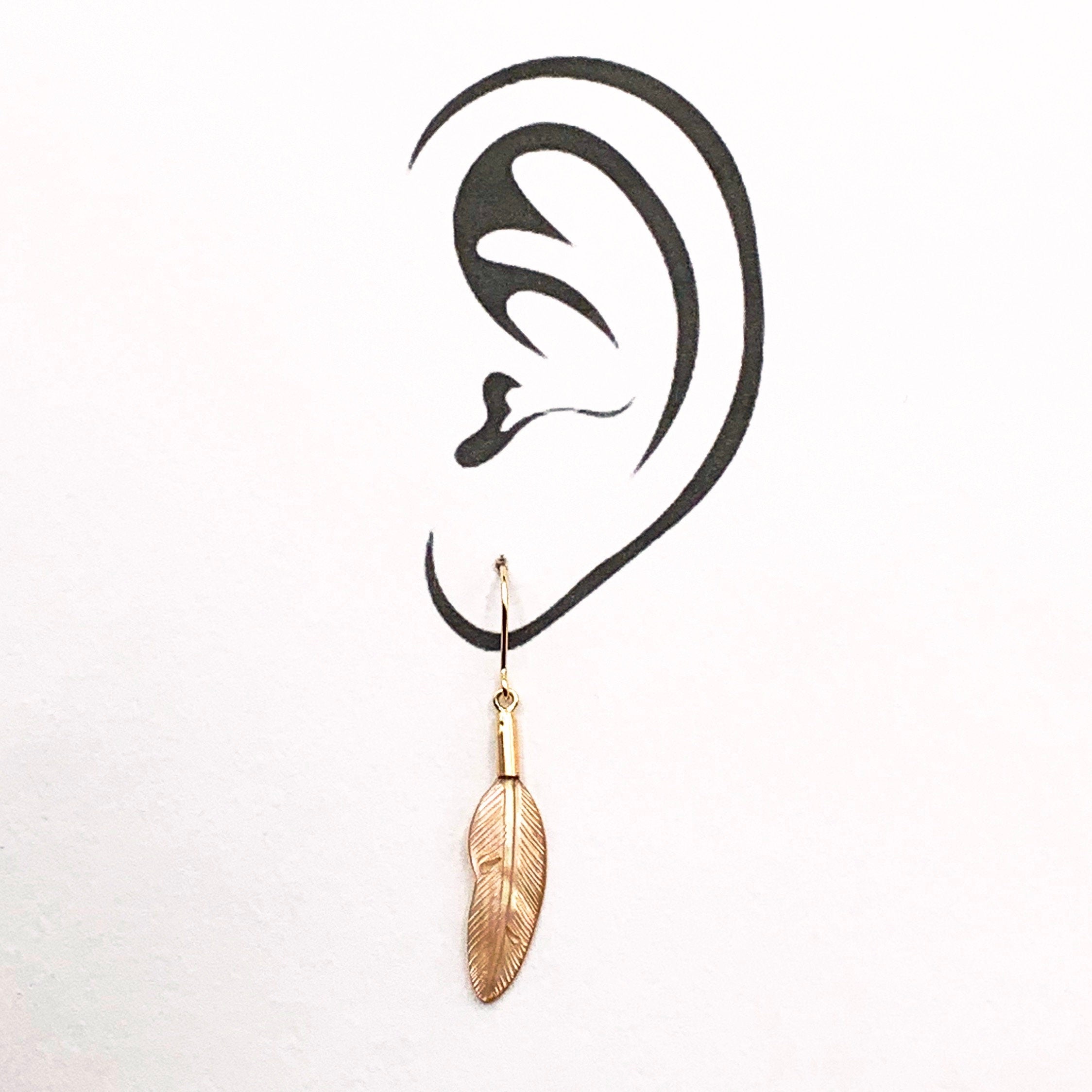 14K Gold Mother of Pearl Earrings