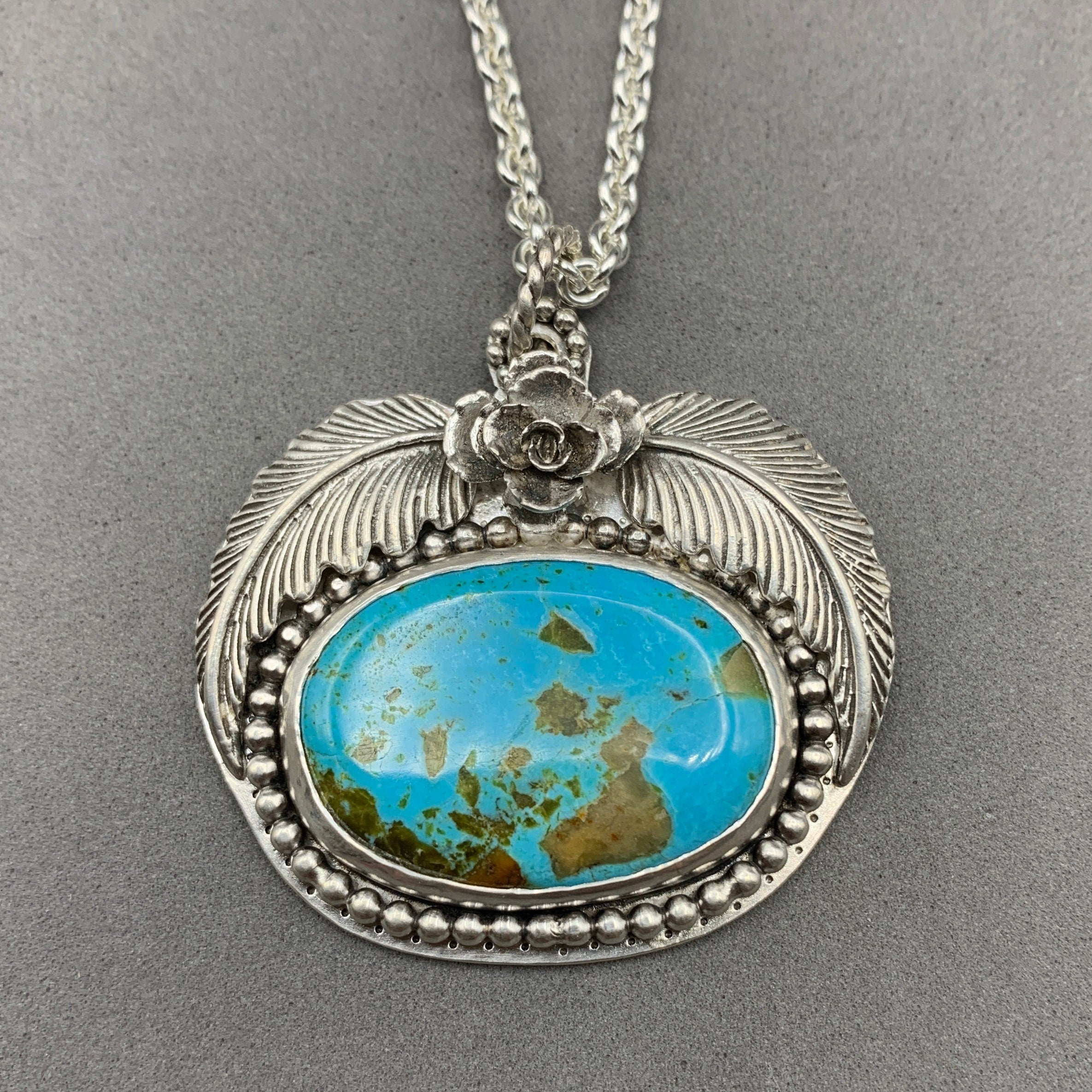 Botanical Turquoise Pendant