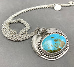 Load image into Gallery viewer, Botanical Turquoise Pendant
