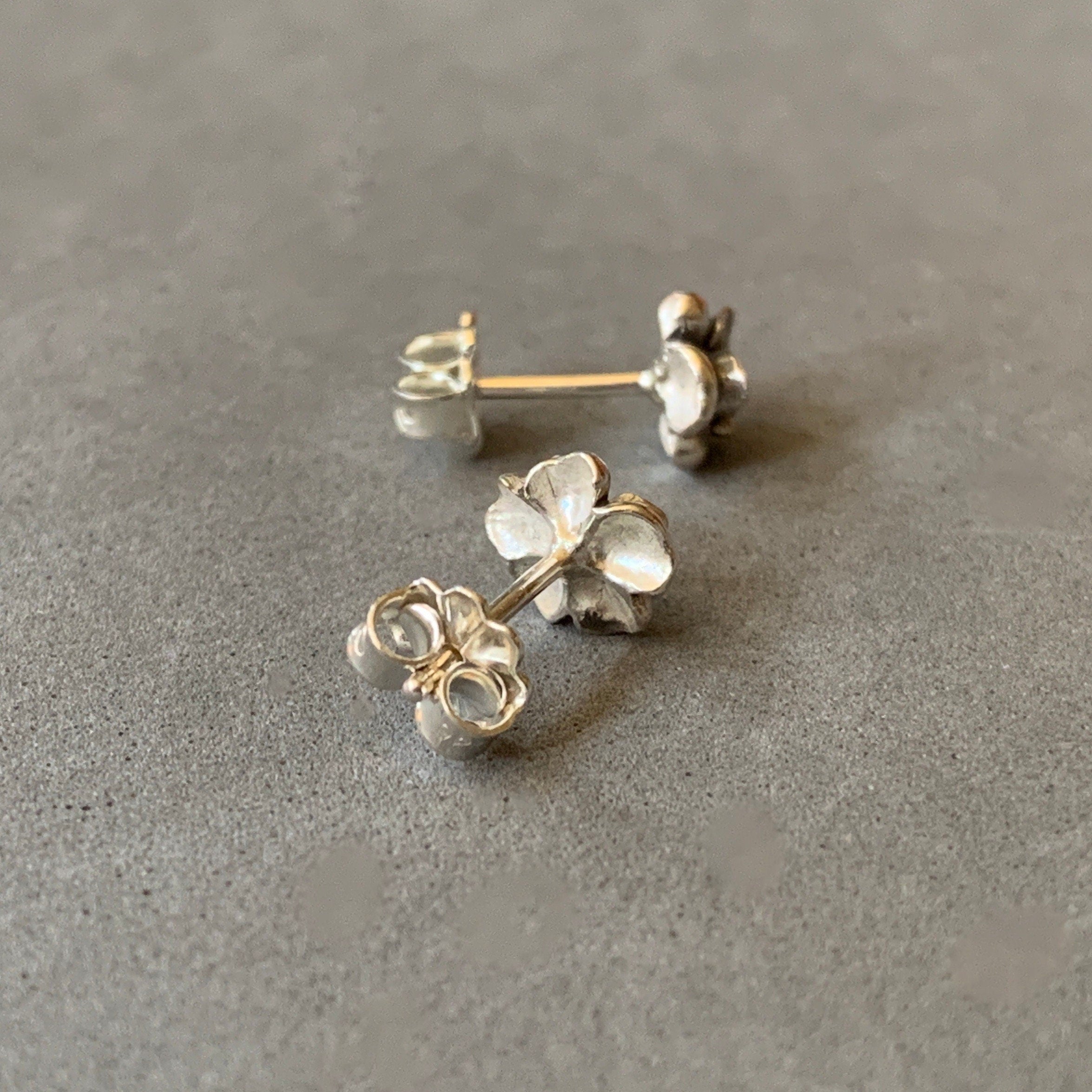 Silver Rose Studs