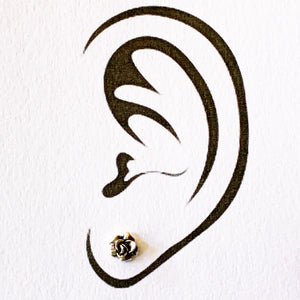 Silver Rose Studs