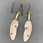 Load image into Gallery viewer, 14K Gold Mother of Pearl Earrings

