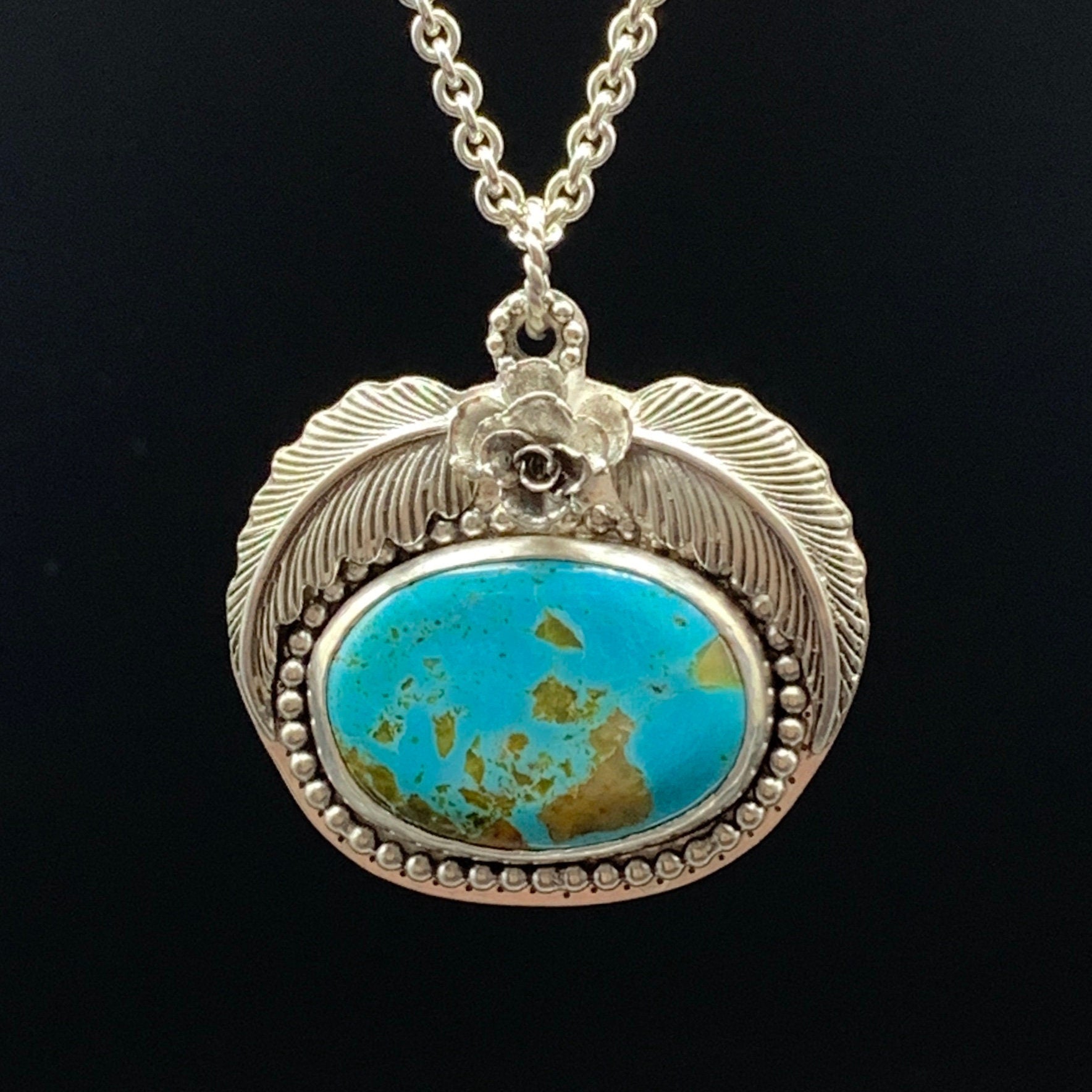 Botanical Turquoise Pendant