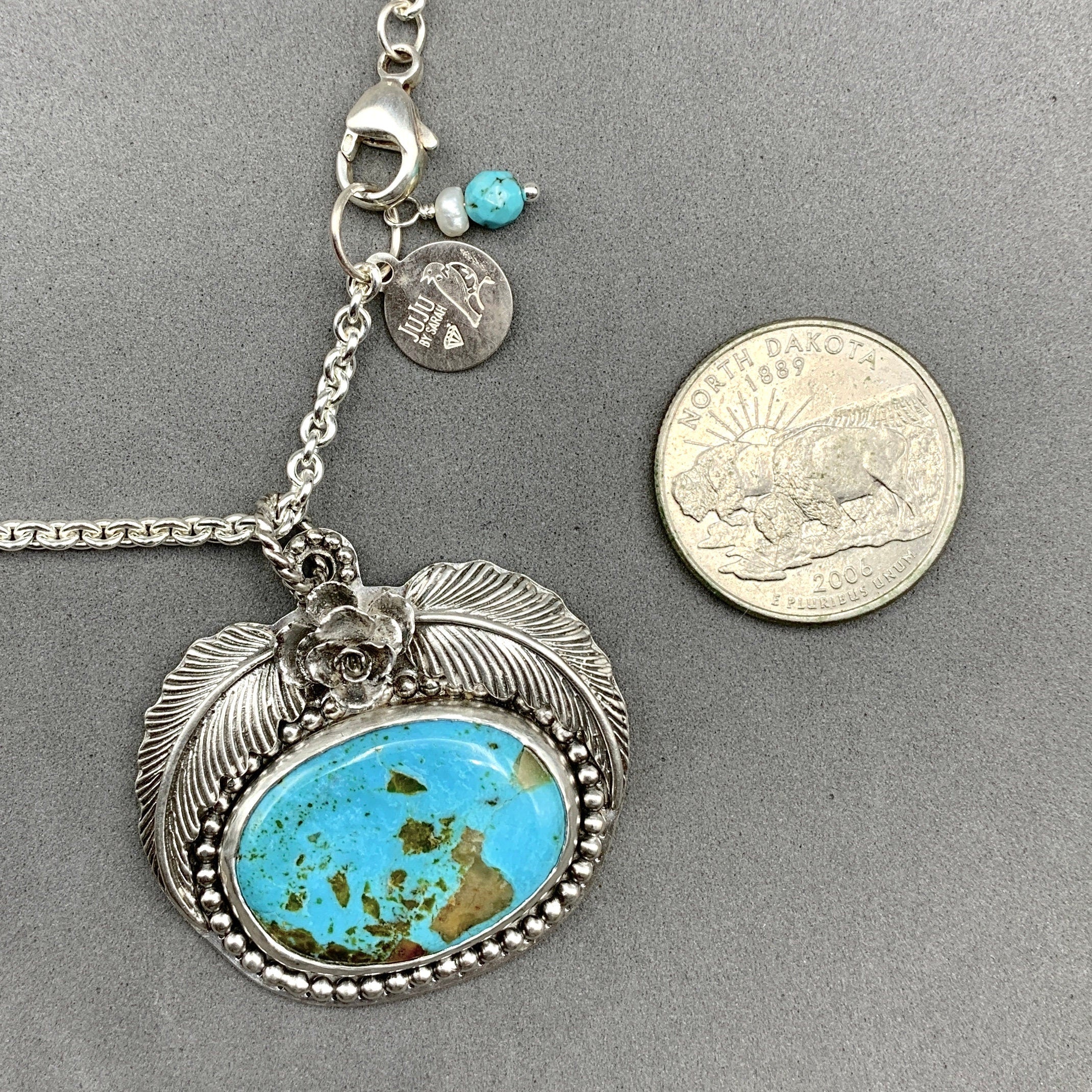 Botanical Turquoise Pendant