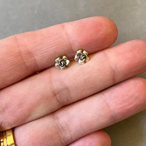 Silver Rose Studs