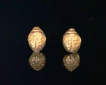 Load image into Gallery viewer, Gold ladybug stud earrings. Can be made in 14K and 18K gold. By Juju By Sarah.
