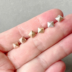 Pyramid Studs in Gold or Silver