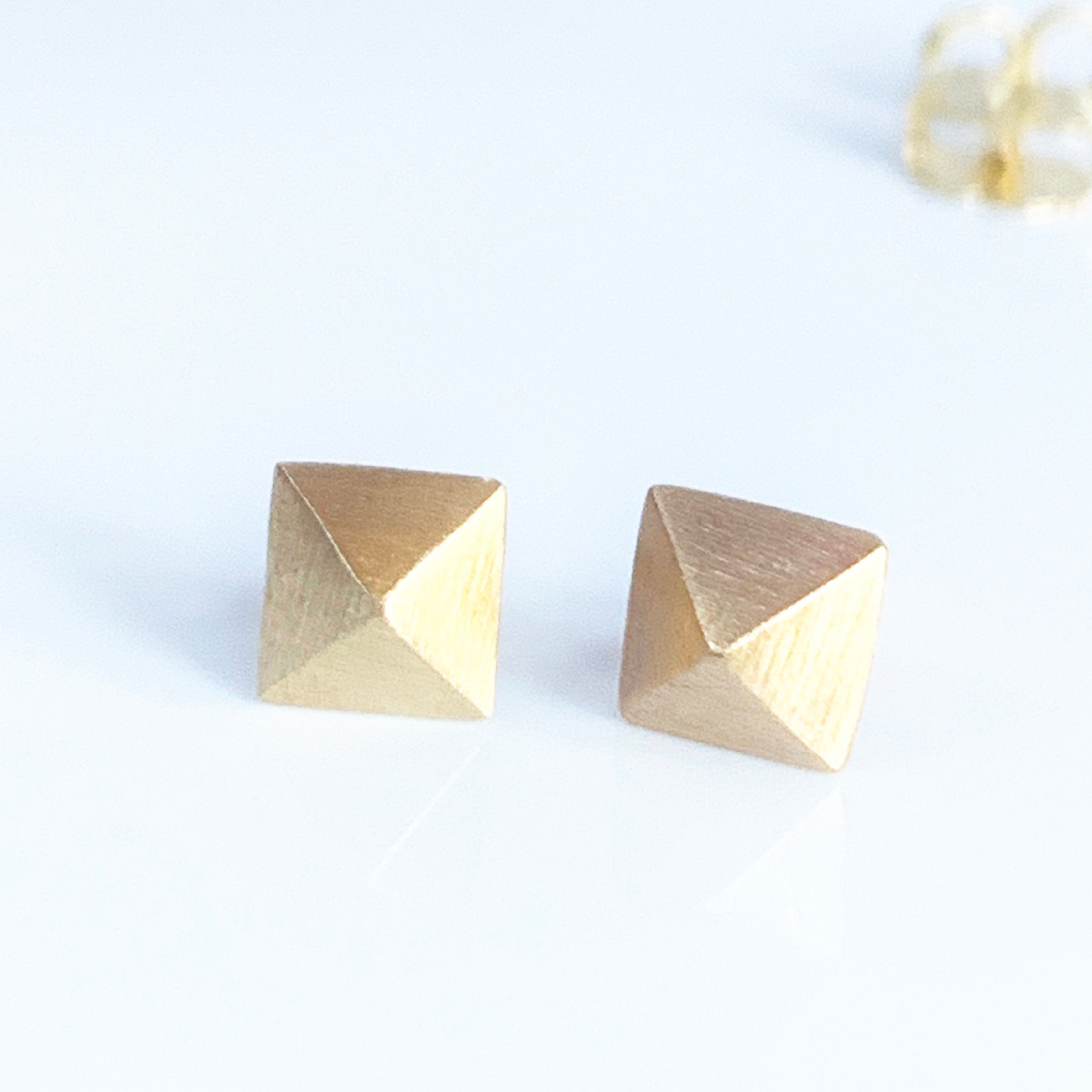 Pyramid Studs in Gold or Silver