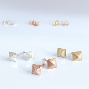 Pyramid Studs in Gold or Silver
