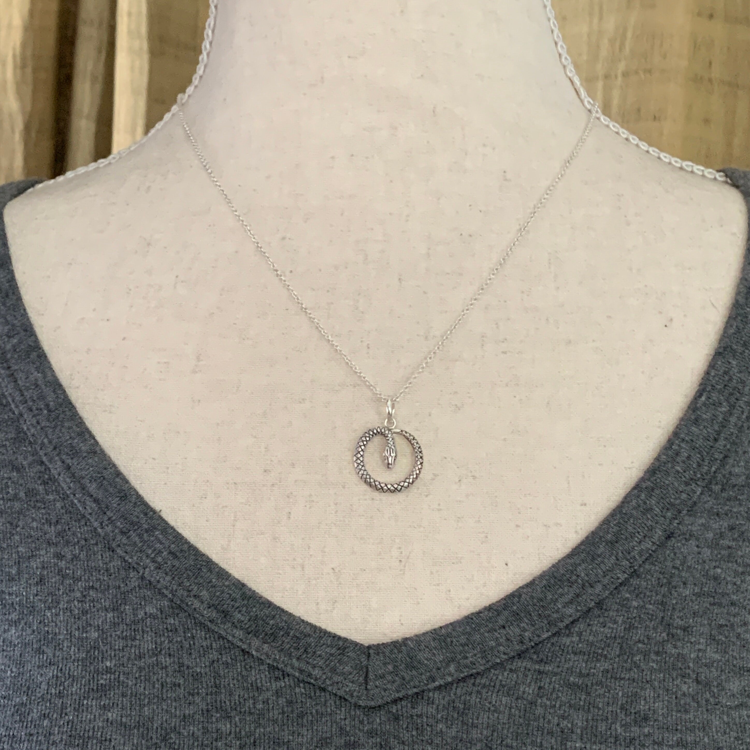 Snake Pendant in Silver