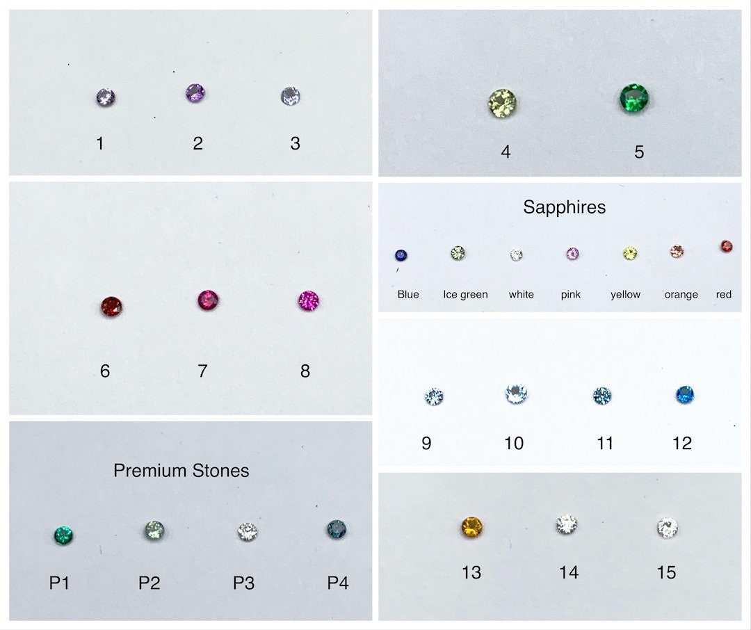 Types of gemstone that are available for custom rings. more available, just ask.