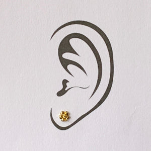 18K Gold Stud Roses