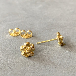 18K Gold Stud Roses