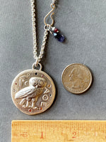 Load image into Gallery viewer, Athena Owl with Sapphires
