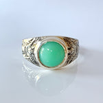 Load image into Gallery viewer, Egyptian Pharaoh Ring with Chrysoprase

