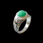 Load image into Gallery viewer, Egyptian Pharaoh Ring with Chrysoprase
