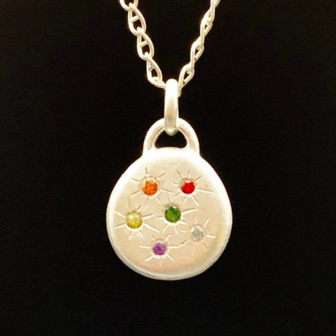 Rainbow River Stone Pendant
