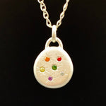 Load image into Gallery viewer, Rainbow Riverstone Pendant
