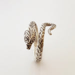 Load image into Gallery viewer, Victorian Serpent ring in Silver, snake ring, vintage snake
