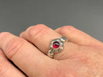 Load image into Gallery viewer, Art Deco Garnet ring in Sterling Silver
