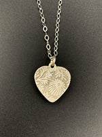 Load image into Gallery viewer, Peanut Obsidian Heart Pendant, heartbeat, sterling silver
